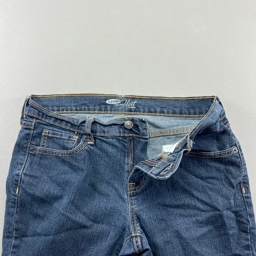 Old Navy The Flirt Jeans Womens 8 Blue Denim Cotton Stretch Low Rise Skinny Leg